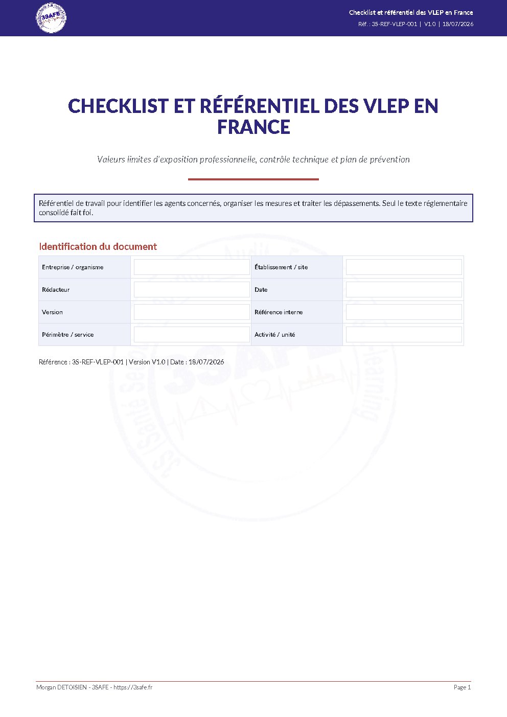 Aperçu de Checklist VLEP