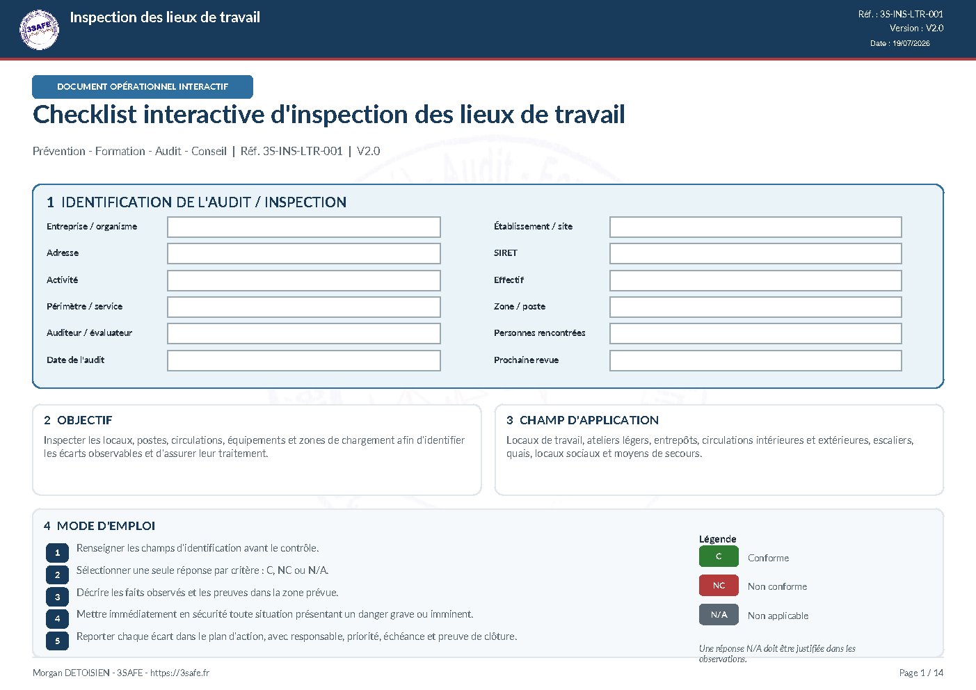 Aperçu de Inspection lieux de travail