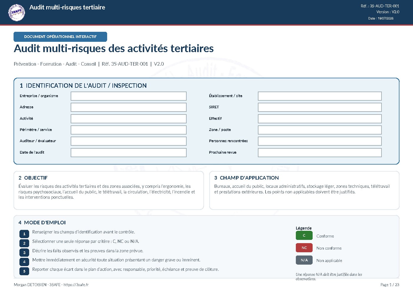 Aperçu de Audit secteur tertiaire