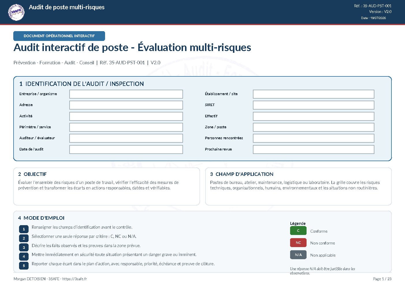 Aperçu de Audit poste Multirisques