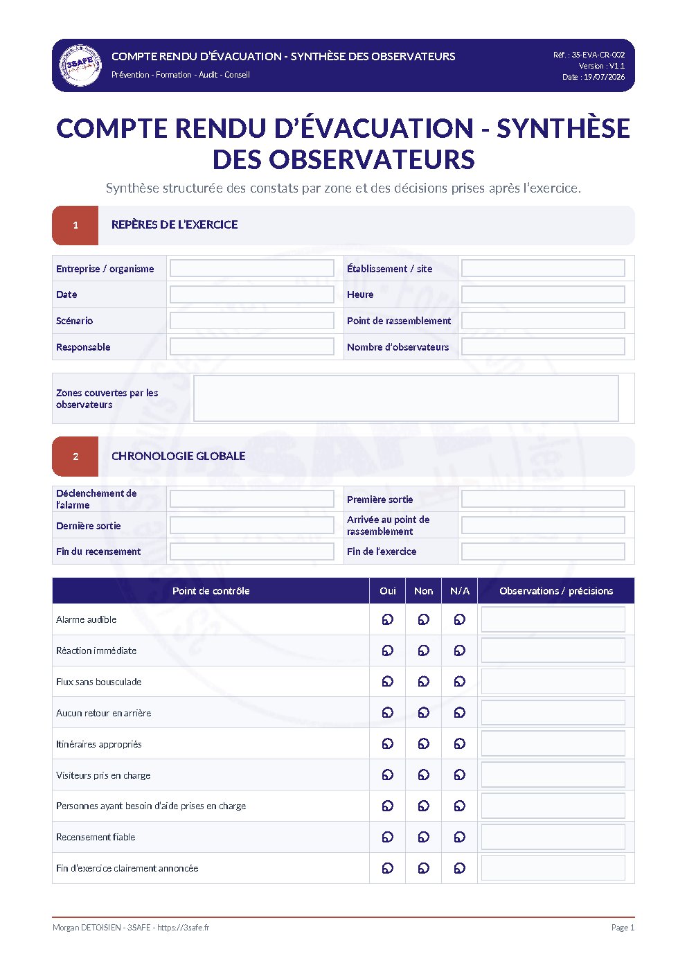 Aperçu de Compte rendu évacuation observateurs