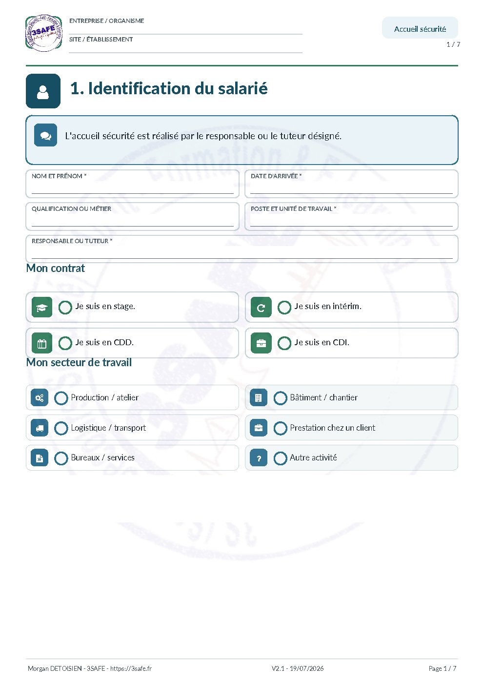 Aperçu de Accueil nouveau salarié V2.1