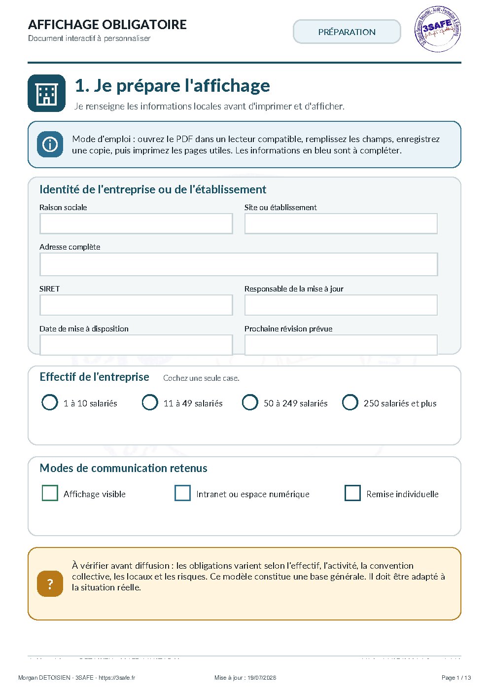 Aperçu de Affichage Obligatoire Interactif Sans Verification Comprehension