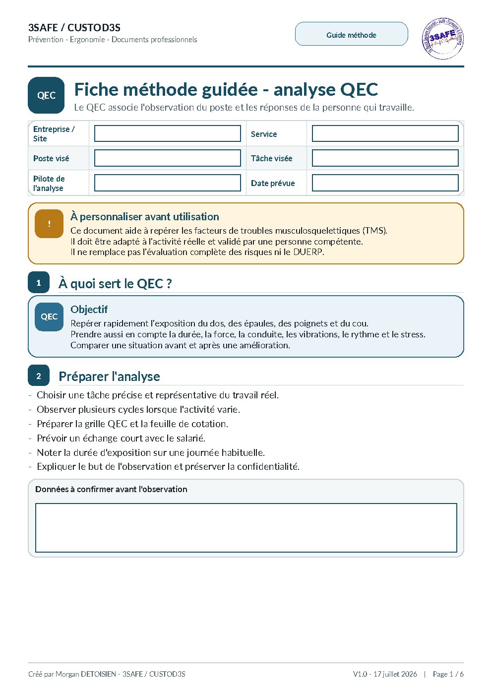Aperçu de QEC Fiche Methode