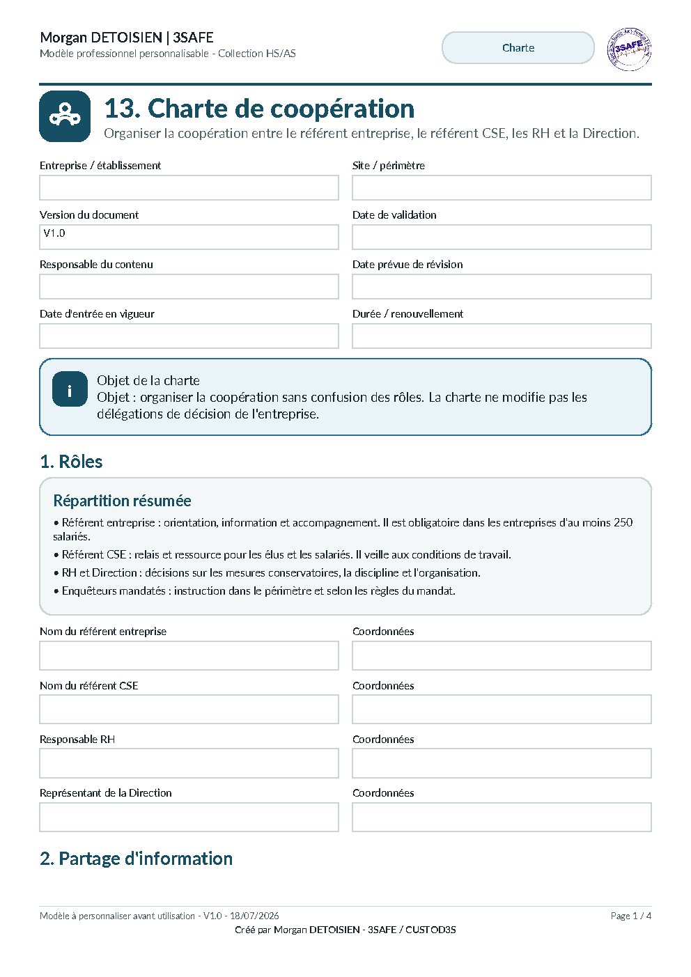 Aperçu de Charte Cooperation HSAS