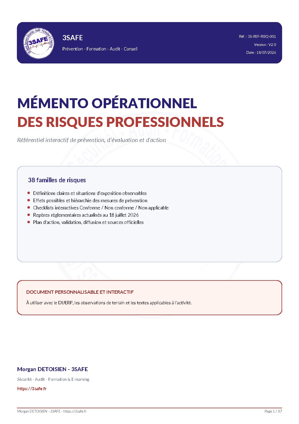 Aperçu de Référentiel Risques Professionnels