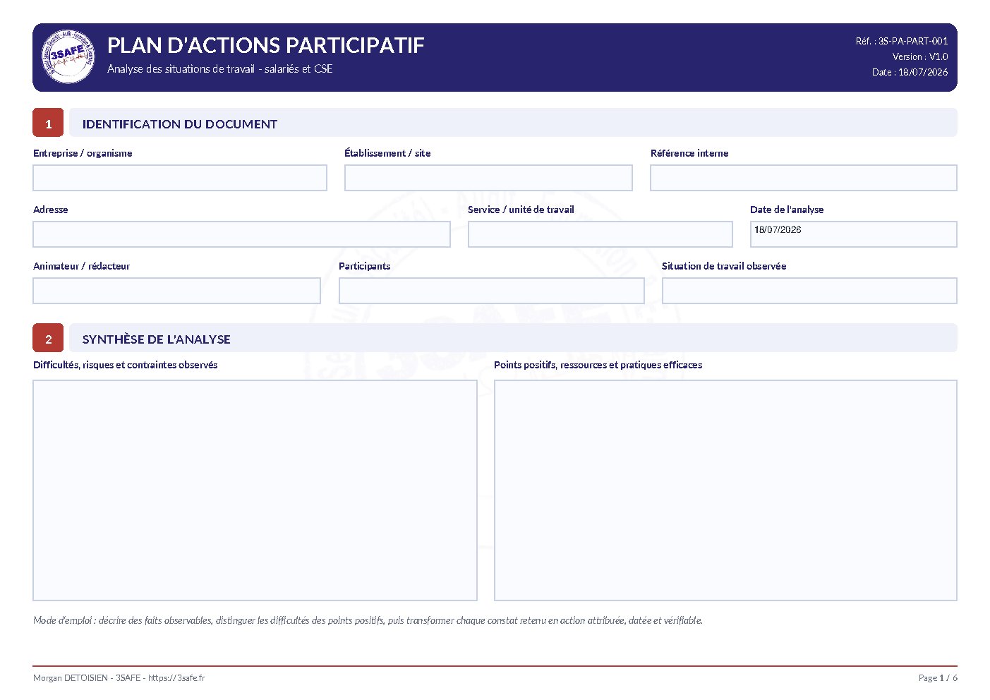 Aperçu de Modele Plan Actions Participatif