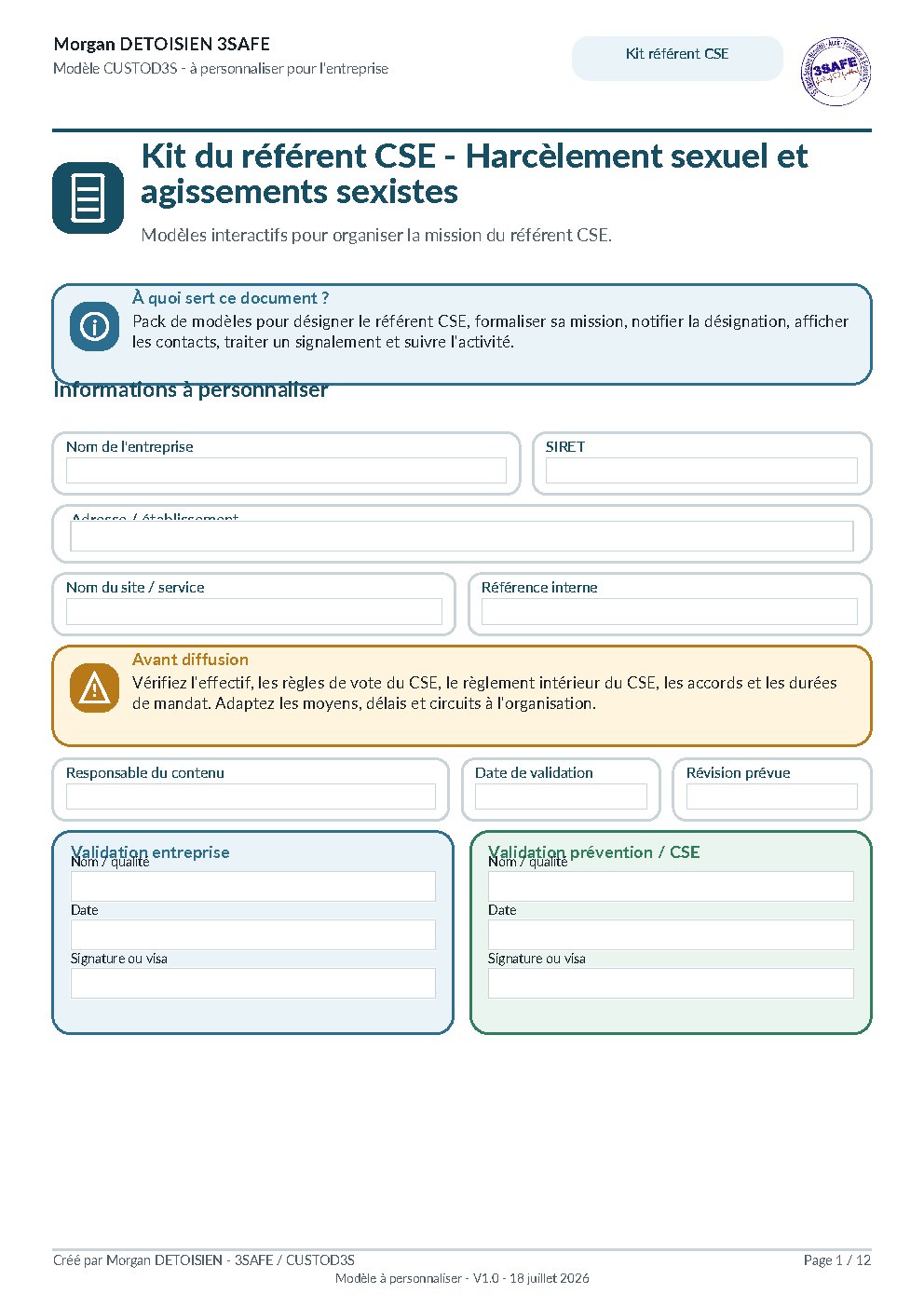 Aperçu de Kit Referent CSE HSAS Interactif