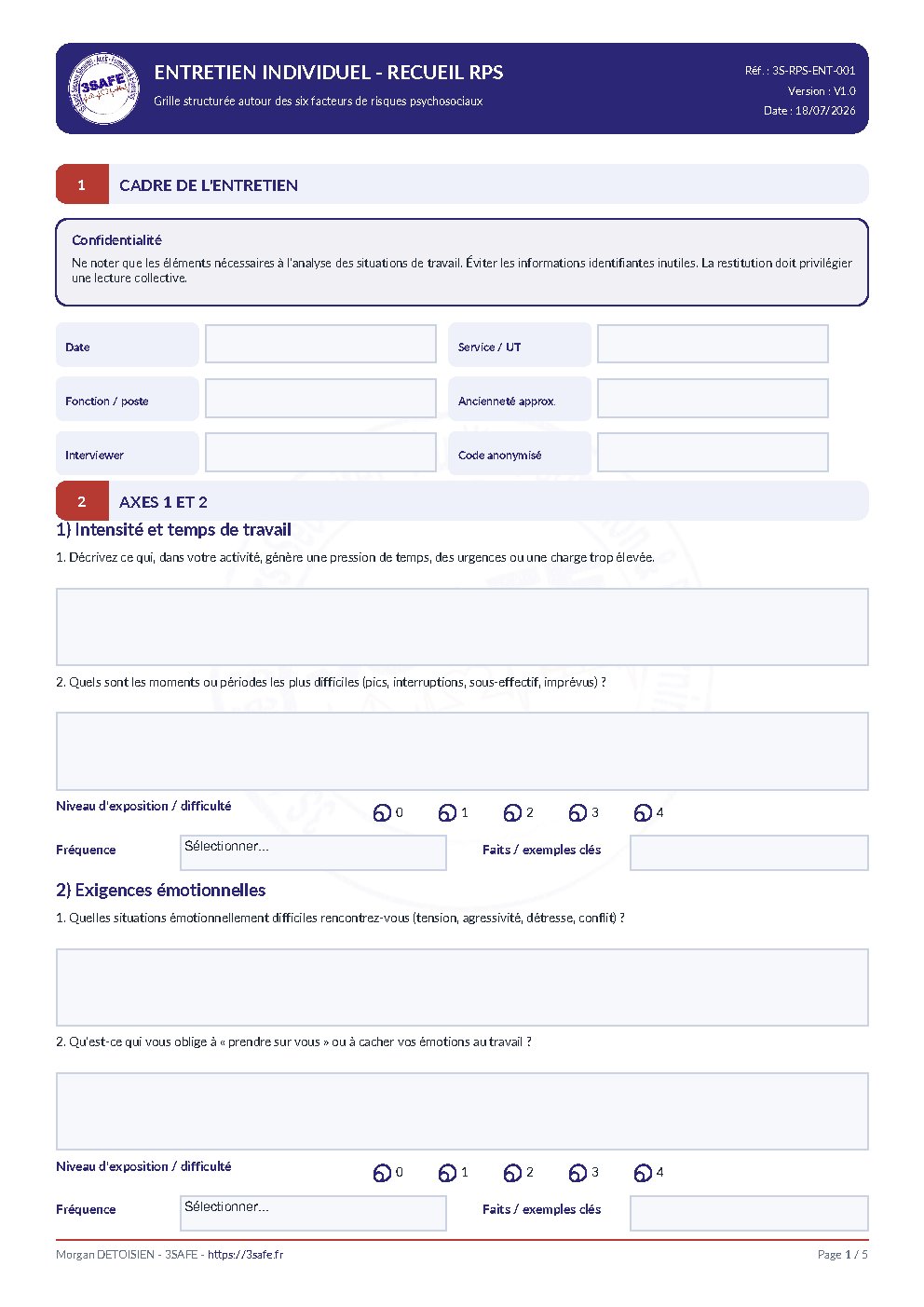 Aperçu de Grille Entretien Individuel RPS