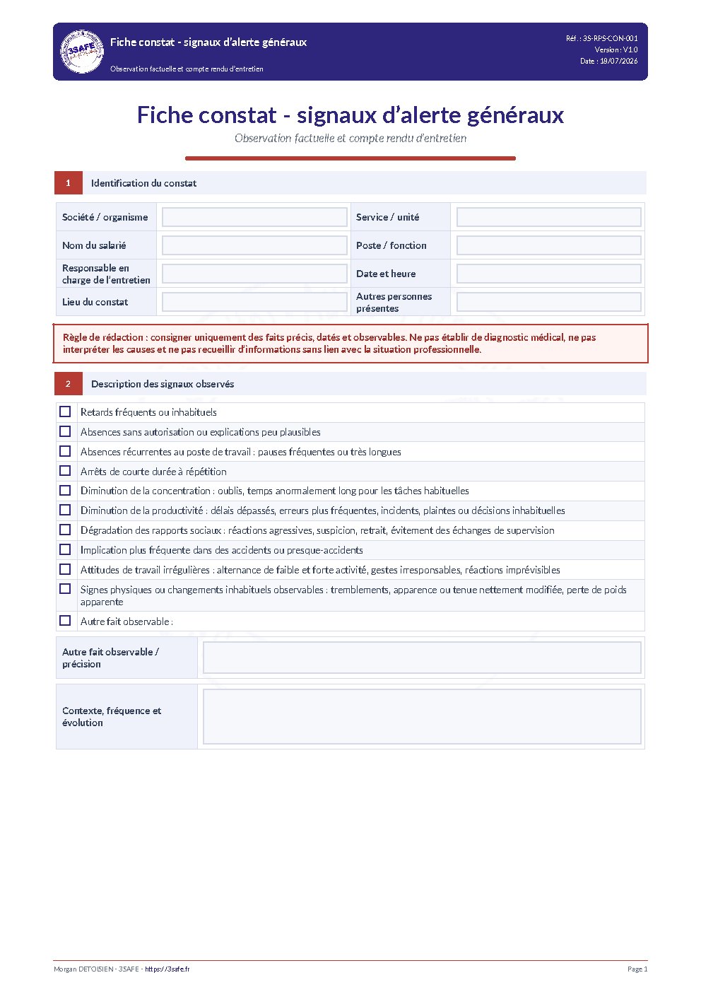 Aperçu de Fiche Constat Signaux Alerte Generaux