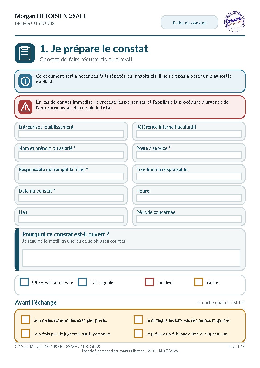 Aperçu de FALC Constat Faits Recurrents Interactif
