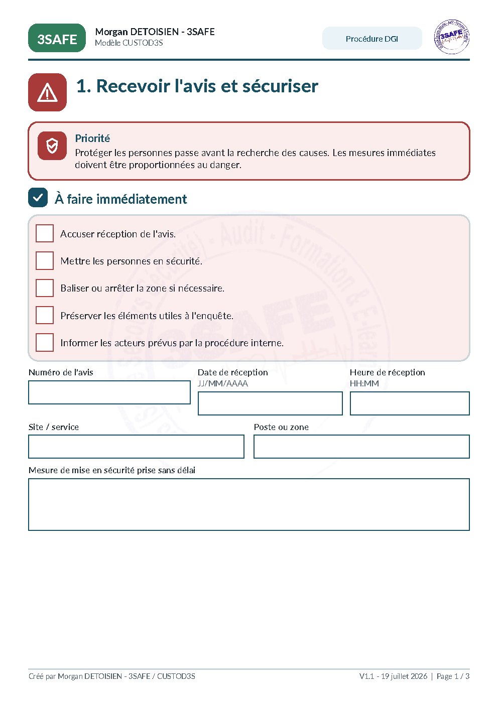 Aperçu de CSE 02 Procédure Suite Avis DGI
