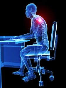 3d rendered medical illustration – wrong sitting posture