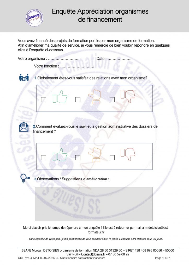 enquête appréciation organisme de financement v15012025 1